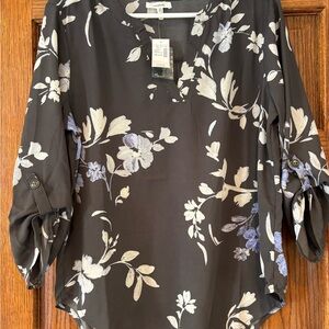 Maurices Gray Floral Blouse